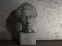德国物理学家、哲学家、数学家爱因斯坦雕塑C4D模型 Einstein Sculpture