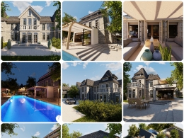 欧式别墅3D模型下载-含完整室内外场景/花园/泳池/多格式支持Large Mansion 2021 Blender Eevee and Cycles 1 3D model