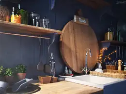 C4D复古厨房渲染欣赏 old antique kitchen