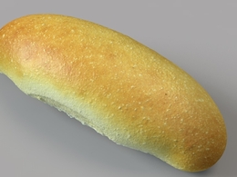 热狗面包C4D模型 Hotdog Bread