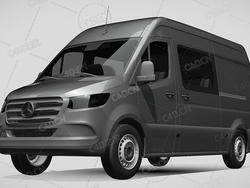 梅赛德斯奔驰大型MPV商务车2021款C4D汽车模型下载
