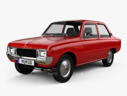 老款马自达汽车 Mazda 1000 1973 3D model