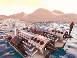 C4D实用工程第190季：科幻水艇创意C4D工程文件 c4d project