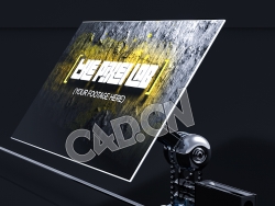 C4D机器人臂屏幕动画模型 Robot-Board