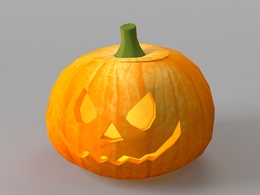 万圣节南瓜C4D模型 Halloween Pumpkin