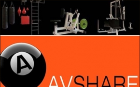 健身器材、娱乐器械3D模型合集 Avshare – Sport Accessories and Billiard Tables