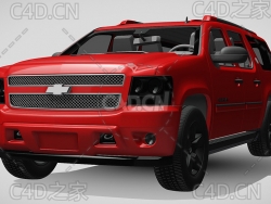 雪佛兰SUV越野车C4D汽车模型下载