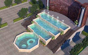 喷泉3D模型 Fountain for cinema4d