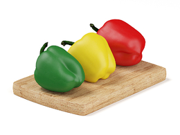 五彩辣椒菜椒蔬菜C4D模型下载