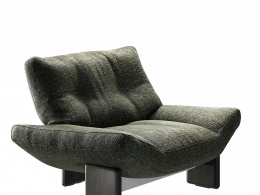 米诺特布艺扶手椅3D模型素材下载Emmi Armchair Textile by Minotti