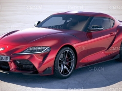 丰田Supra跑车C4D模型 Toyota Supra 2020 3D Model