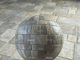 C4D 石头地砖材质球 Rock Wall 01