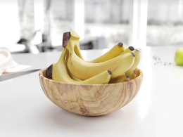 【高清写实】天然木碗新鲜香蕉组合C4D模型 静物水果餐厅装饰家居客厅场景3D素材