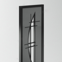 弯月造型/钢化门3D模型：Steel doors
