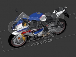 C4D宝马摩托车模型 moto BMW