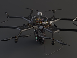 专业无人机C4D模型 unmanned aerial vehicle 3d model