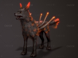 火狼C4D模型 Fire Wolf