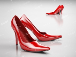 红色女性高跟鞋 high heels
