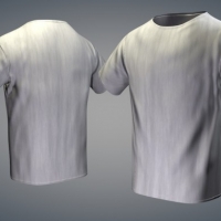 衣服模型：黑色T恤3D模型（C4D格式，带贴图）：demafleez blank tShirt
