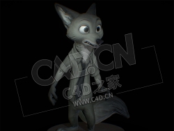 C4D疯狂动物城狐狸尼克卡通动物模型 NickWilde