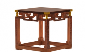 中式家具模型：螭纹方凳C4D模型