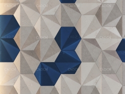 六边形蜂窝图形背景墙图案三维模型Space