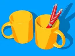 C4D水杯扁平化渲染工程 Flat Design C4D