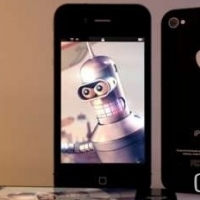 苹果第四代黑色超薄手机模型 apple iphone 4S Model