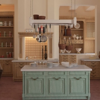 厨房完整C4D模型（c4d for vray渲染）Kitchen 3D model