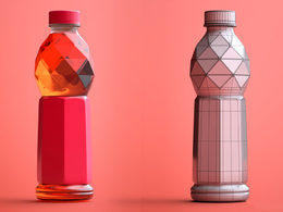 C4D塑料瓶 饮料瓶设计渲染工程文件(Arnold 渲染器)