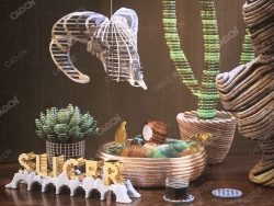 三维模型等高线样条曲线挤压切片切割C4D插件 RocketLasso Slicer v1.0