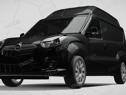 欧宝高顶货物运输车大型MPV商务车2015款C4D汽车模型下载