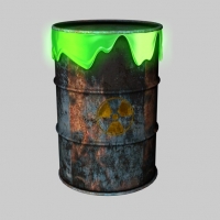 油桶3D模型 Dripping Goo Barrel