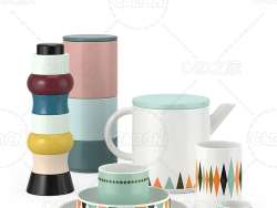 茶杯茶壶水杯晚餐套装 Ferm Living dinner set