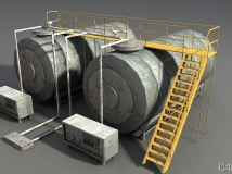 工业设施5-13：储油罐/化学储罐3D模型