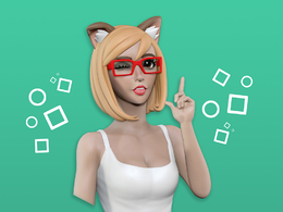 [Zbrush模型]可爱的青春少女教师 卡通女老师3d模型 Neko Nerd Girl