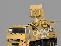 导弹卡车军事装备C4D模型