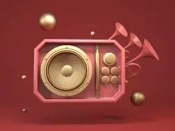 卡通音响喇叭电商创意工程模型
