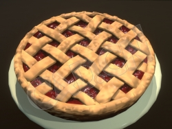樱桃派果酱蛋糕食品C4D模型