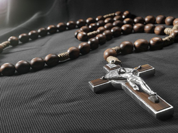 耶稣十字架念珠串C4D模型 Rosary