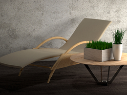 休闲躺椅C4D模型 Pool Chair