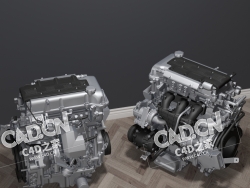 汽车发动机C4D模型 engine