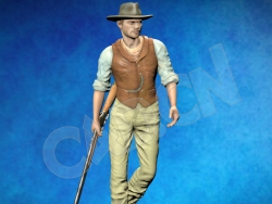 拿枪的西部牛仔C4D模型 Cowboy