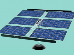 太阳能光伏电池节能环保太阳能电池板C4D模型 Solar-Panel