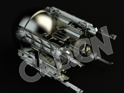C4D科幻飞行器机械零件模型 Spaceship Kit Mechanical parts-17