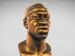 明星球员乔治·弗洛伊德铜像雕塑雕像C4D模型 George Floyd 3d model