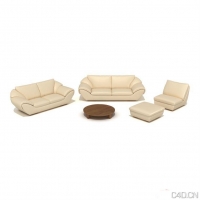 时尚沙发 茶几一套02（带贴图）