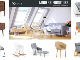 45个现代家具C4D模型 CGAxis Models Volume 48 3D Modern Furniture