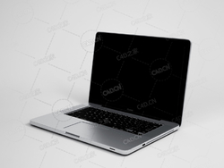 银色超薄笔记本电脑 Notebook computer C4D模型下载