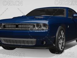 道奇挑战者汽车肌肉车C4D汽车模型下载